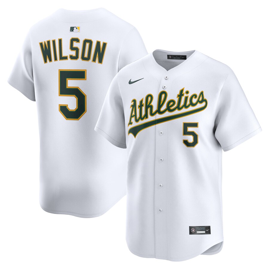 Men's Athletics Jacob Wilson Nike White Home Limited Player Jersey - Jersey