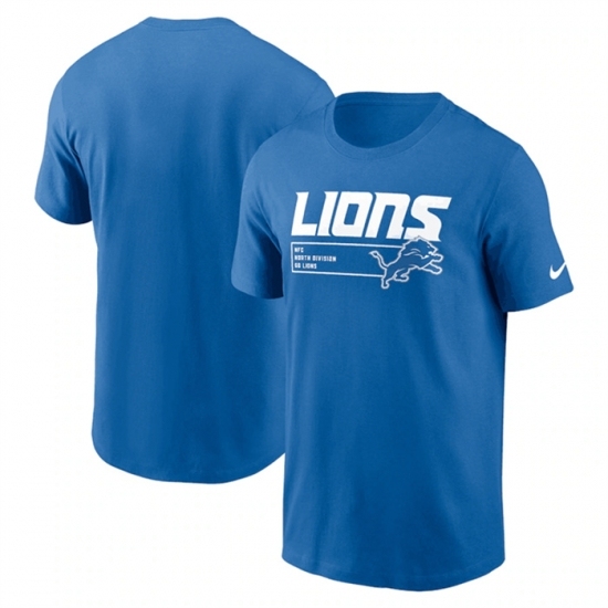 Men's Detroit Lions Blue Division Essential T Shirt - Jersey