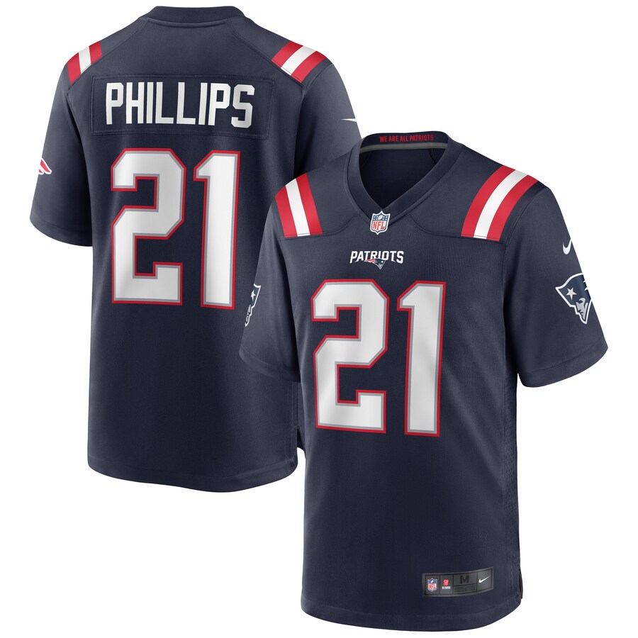 Men's New England Patriots Adrian Phillips Nike Navy Game Jersey - Jersey
