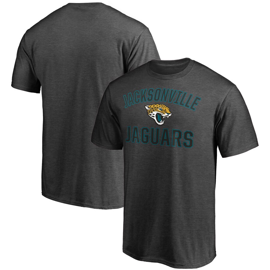 Men's Jacksonville Jaguars Fanatics Heather Charcoal Victory Arch T-Shirt - Jersey