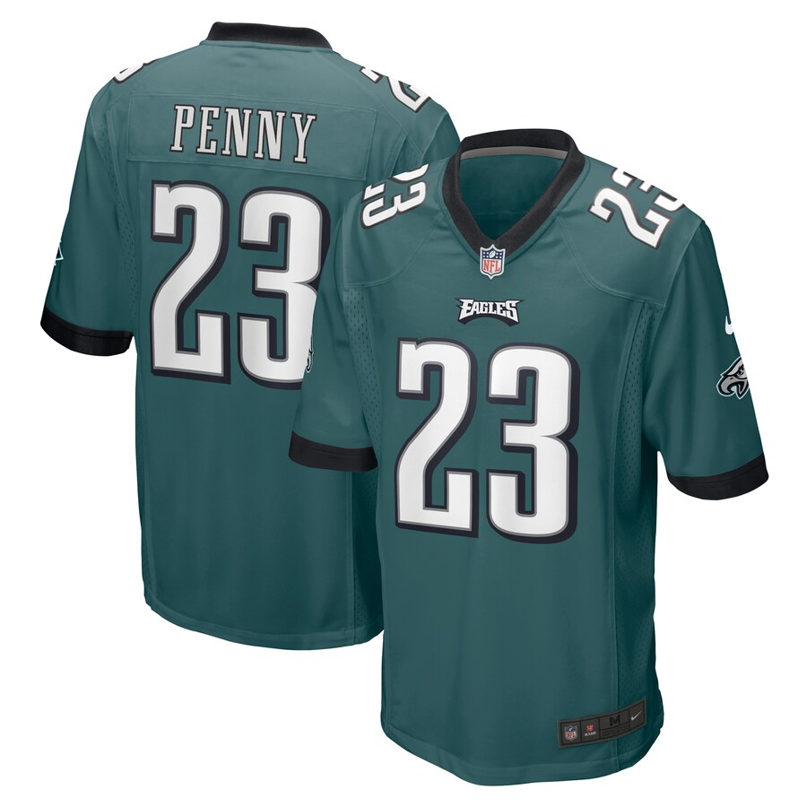 Men's Philadelphia Eagles Rashaad Penny Nike Green Game Jersey - Jersey