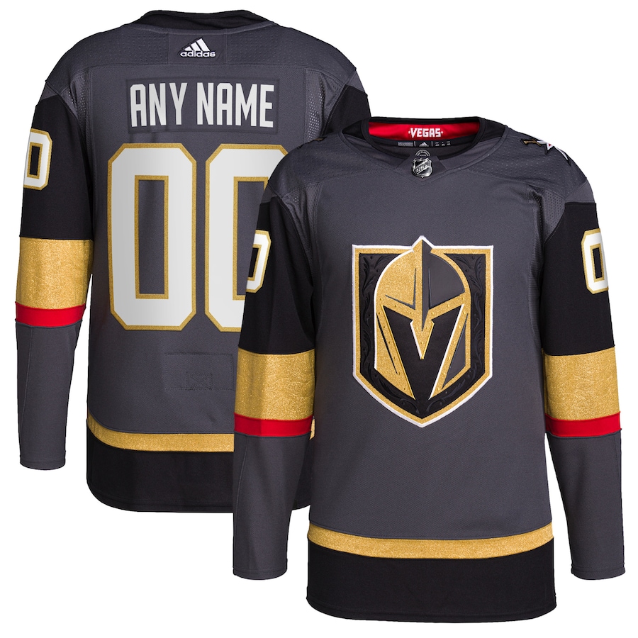 Men's Vegas Golden Knights adidas Gray Alternate Primegreen Authentic Custom Jersey - Jersey