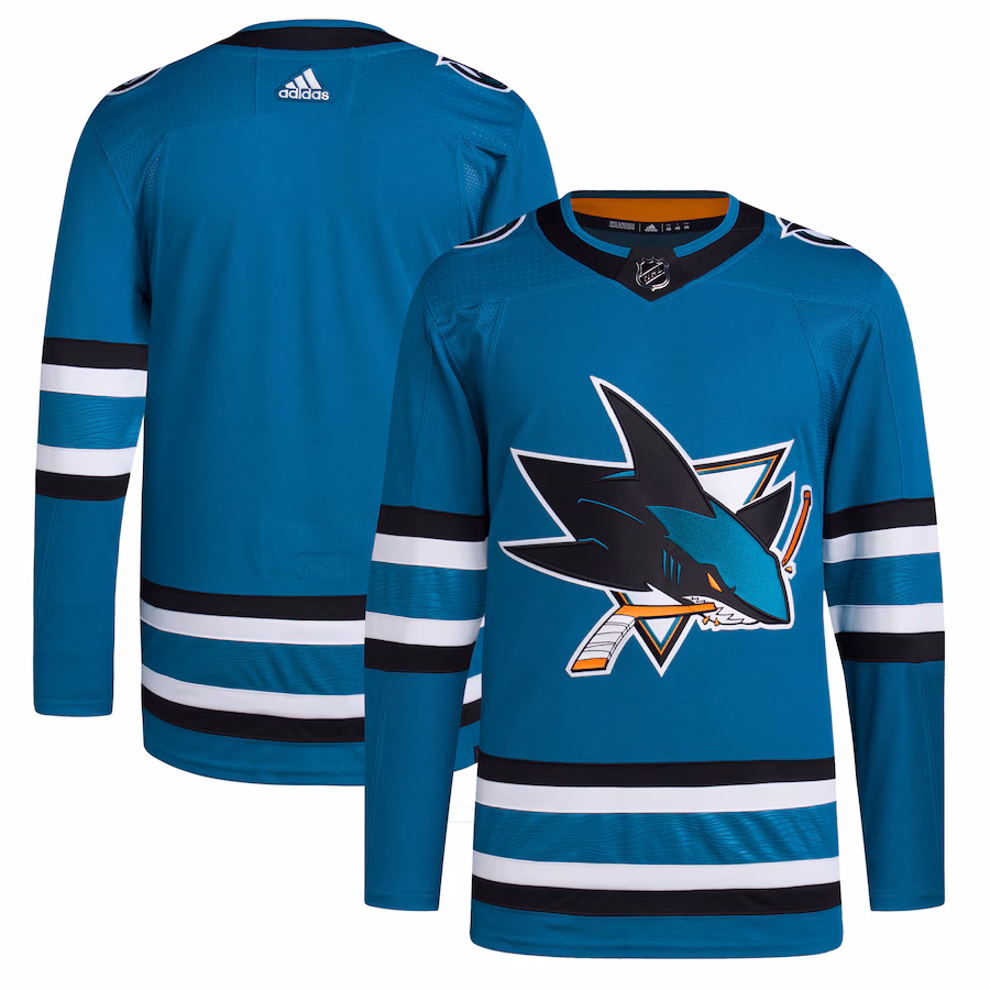 Men's San Jose Sharks adidas Teal Home Primegreen Authentic Jersey - Jersey