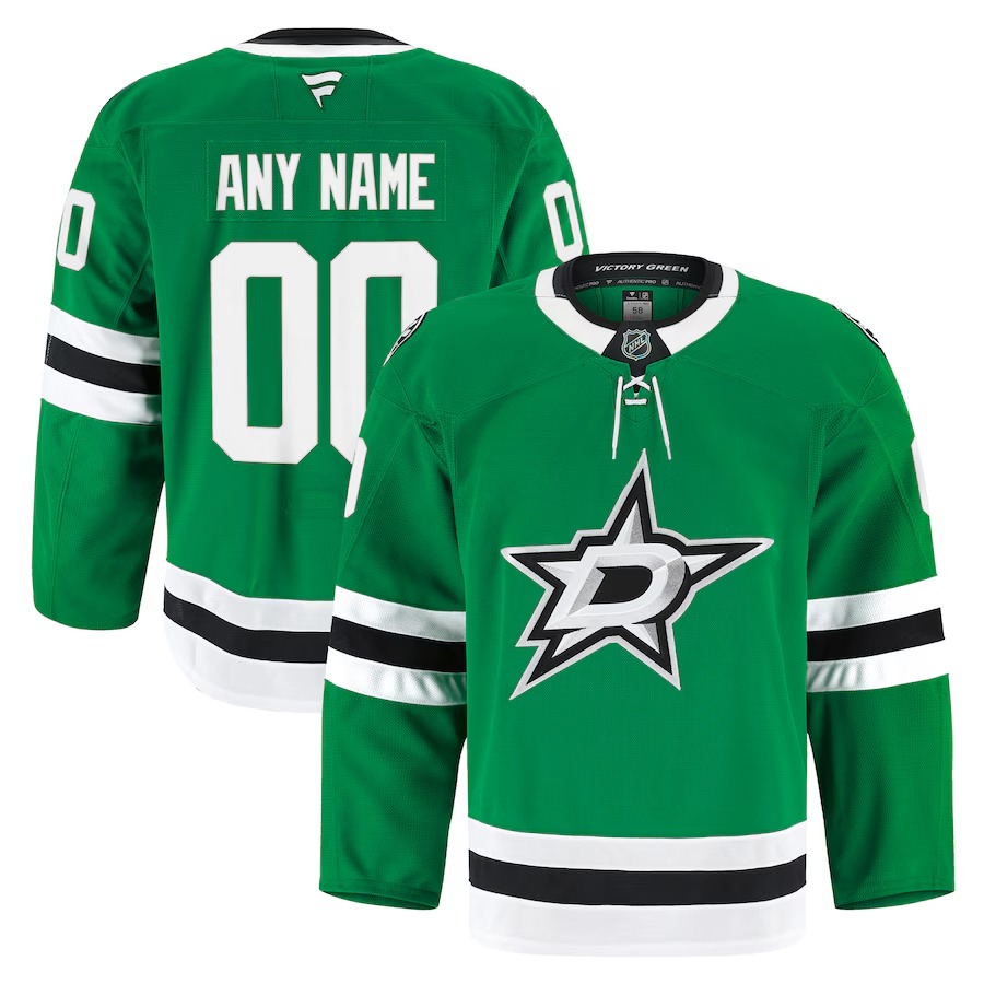 Men's Dallas Stars Fanatics Kelly Green Home Authentic Pro Custom Jersey - Jersey