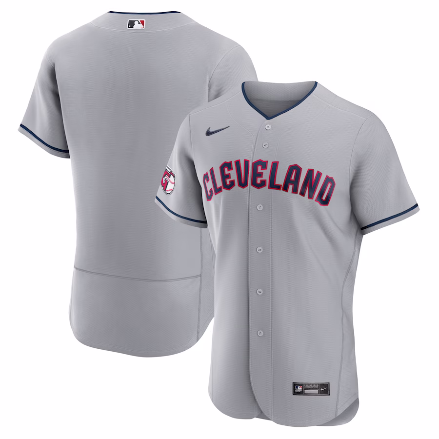 Men's Cleveland Guardians Nike Gray Road Authentic Team Jersey - Jersey