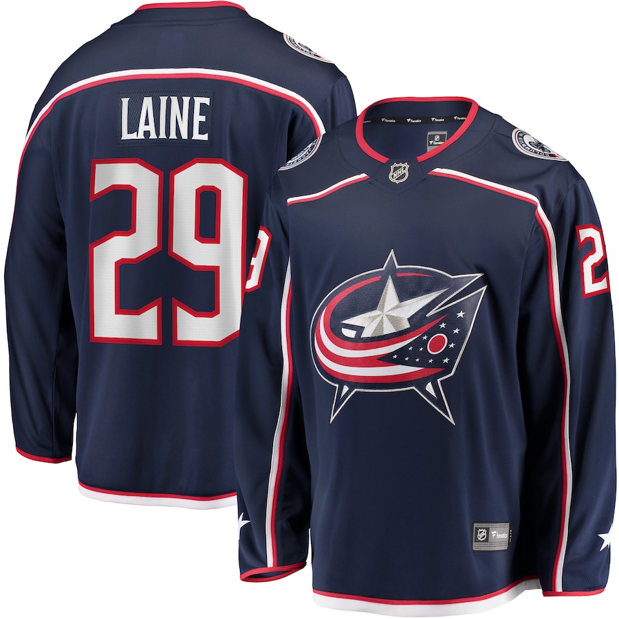 Men's Columbus Blue Jackets Patrik Laine Fanatics Navy Home Breakaway Jersey - Jersey