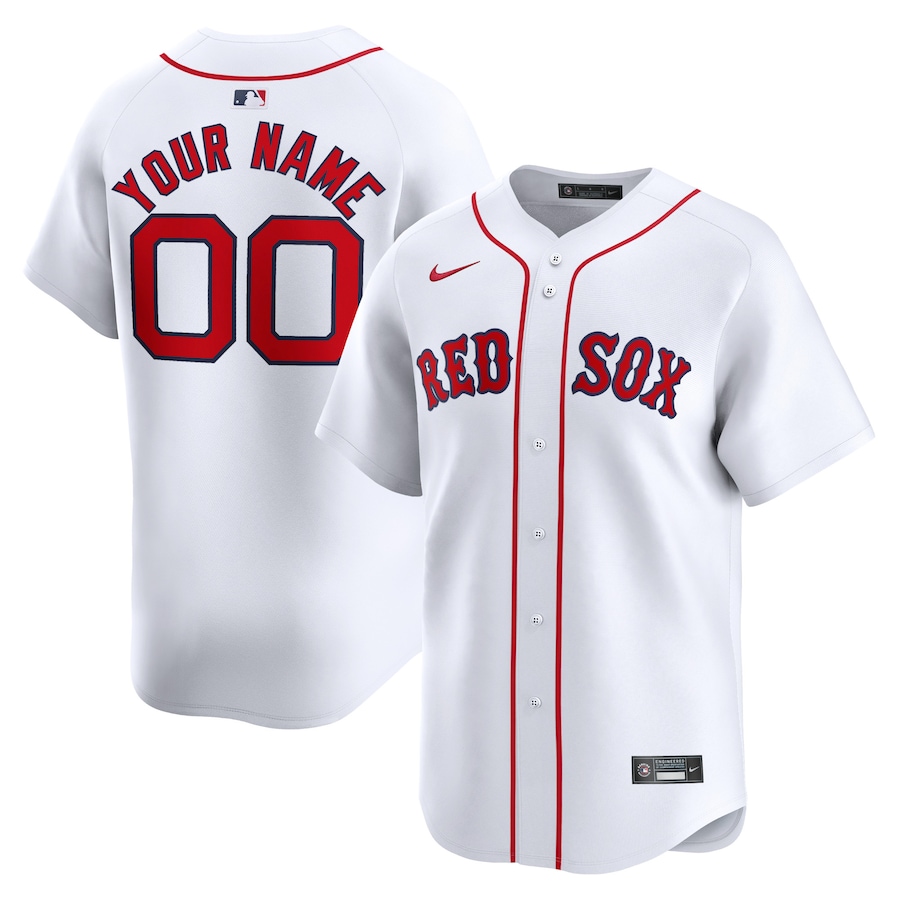 Men's Boston Red Sox Nike White Home Limited Custom Jersey - Jersey