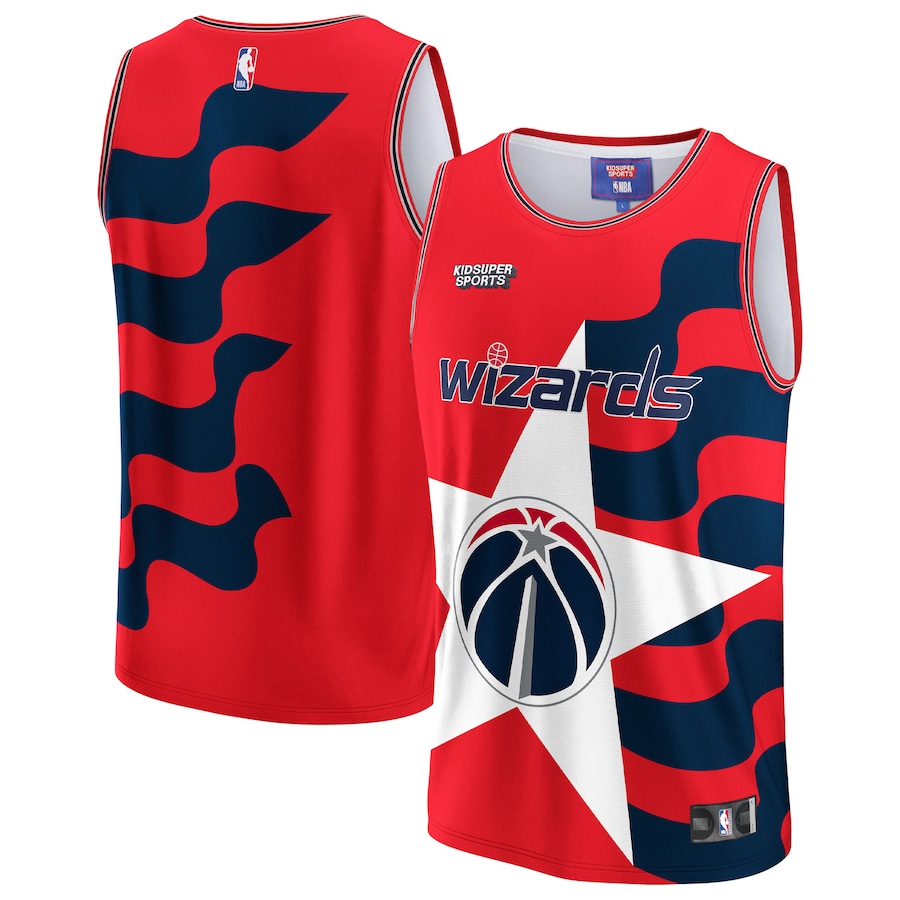 Unisex Washington Wizards NBA & KidSuper Studios by Fanatics Red Hometown Jersey - Jersey