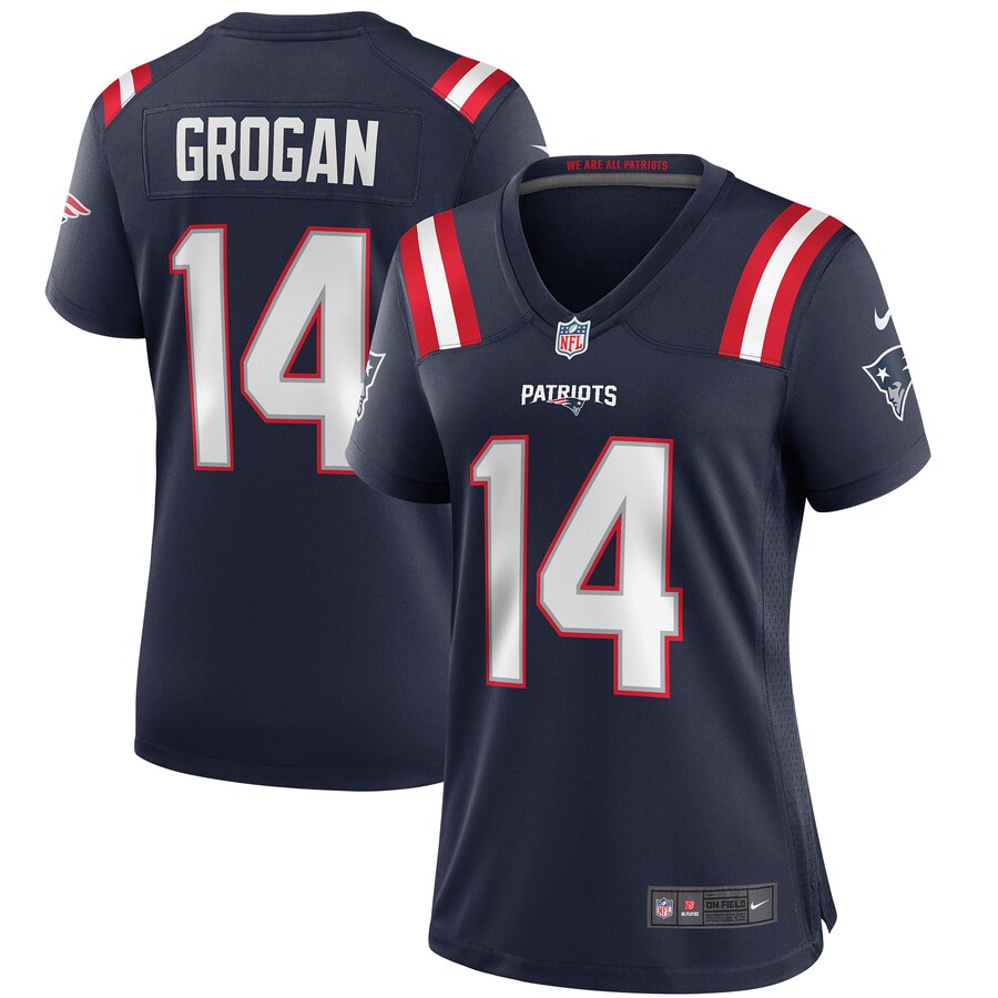 Women's New England Patriots Steve Grogan Nike Navy Game Retired Player Jersey - Jersey