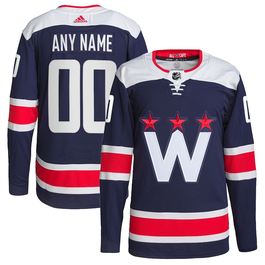 Men's Washington Capitals adidas Navy Alternate Primegreen Authentic Custom Jersey - Jersey