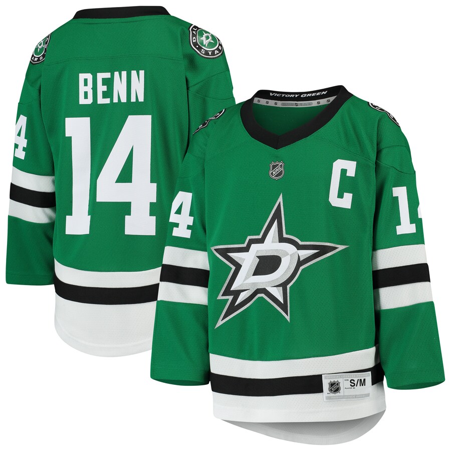 Youth Dallas Stars Jamie Benn Kelly Green Home Replica Player Jersey - Jersey
