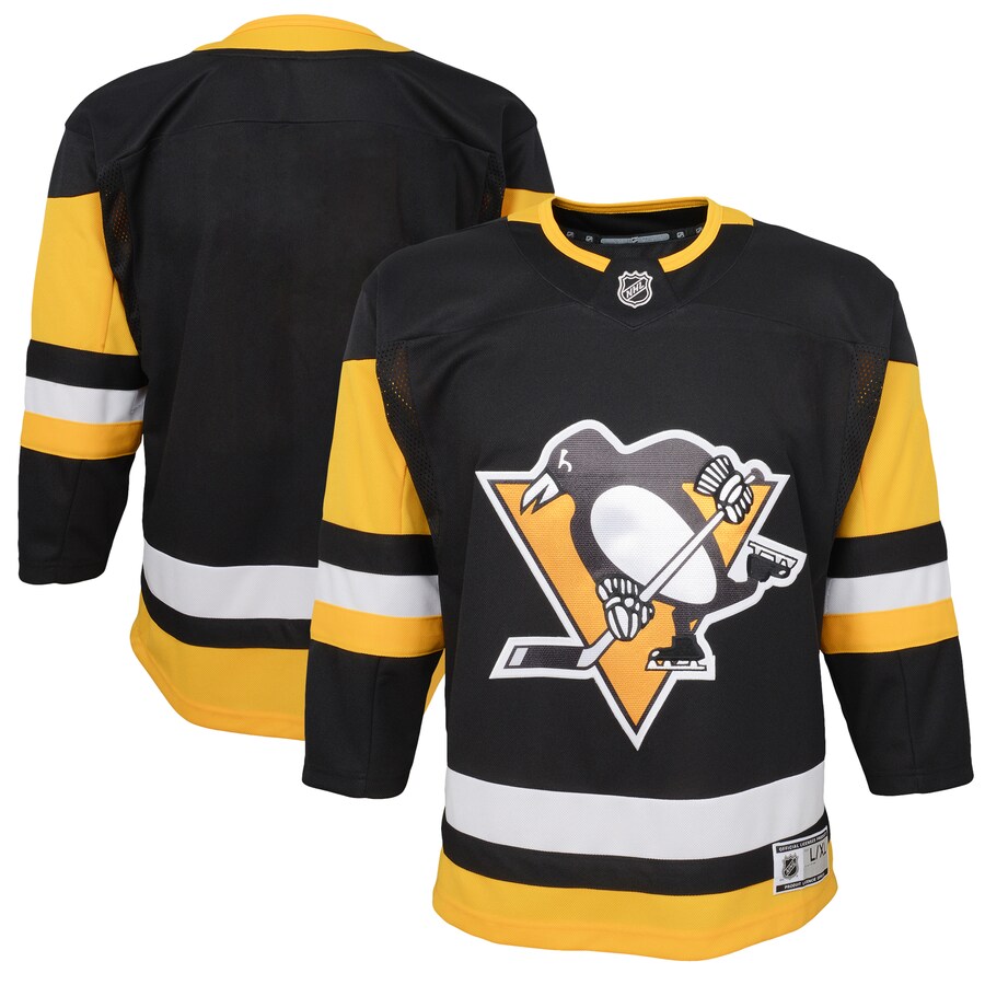 Youth Pittsburgh Penguins Black Home Premier Blank Jersey - Jersey