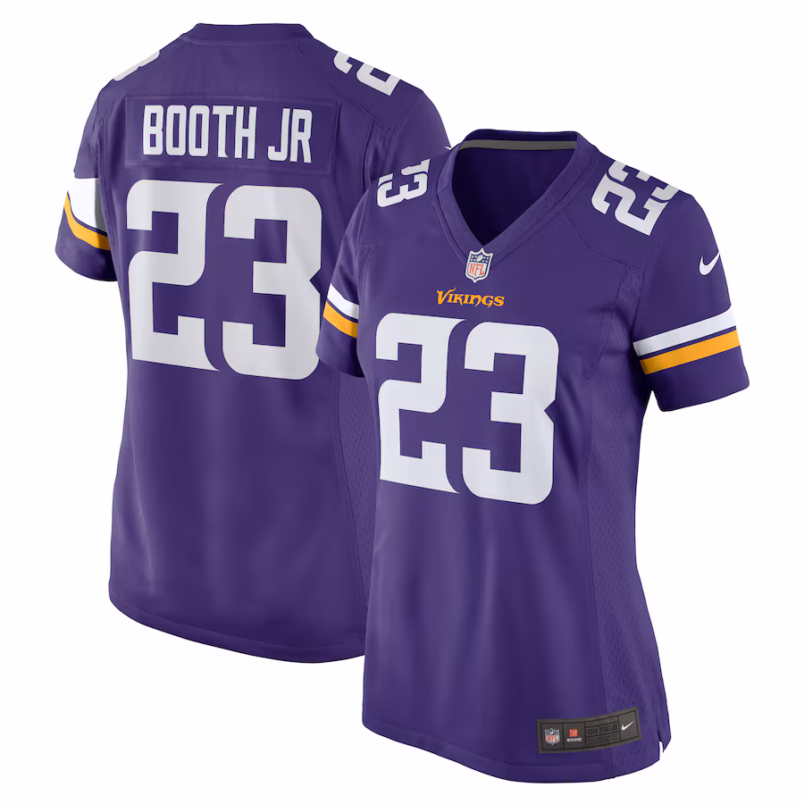 Women's Minnesota Vikings Andrew Booth Jr. Nike Purple Player Game Jersey - Jersey