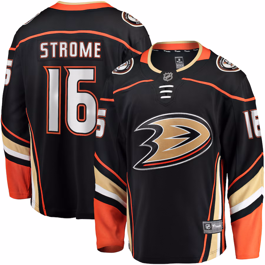 Men's Anaheim Ducks Ryan Strome Fanatics Black Home Breakaway Jersey - Jersey