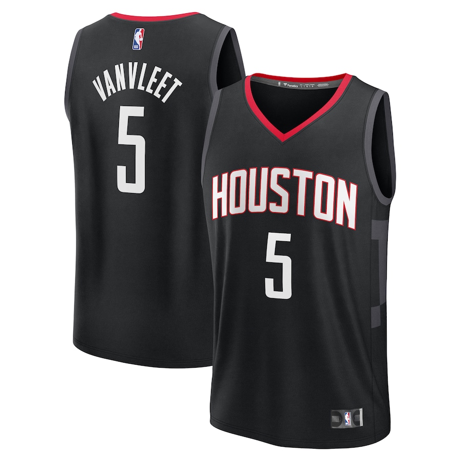 Men's Houston Rockets Fred VanVleet Fanatics Black Fast Break Replica Player Jersey - Statement Edition - Jersey