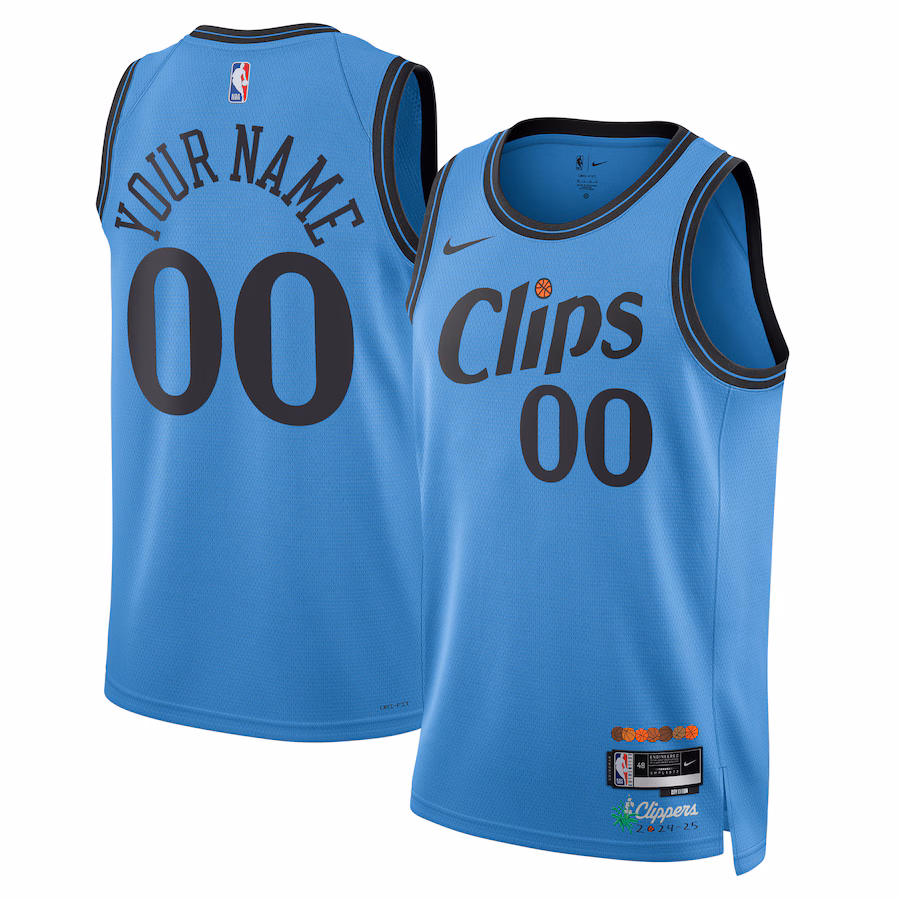 Unisex LA Clippers Nike Light Blue 2024/25 Custom Swingman Jersey - City Edition - Jersey