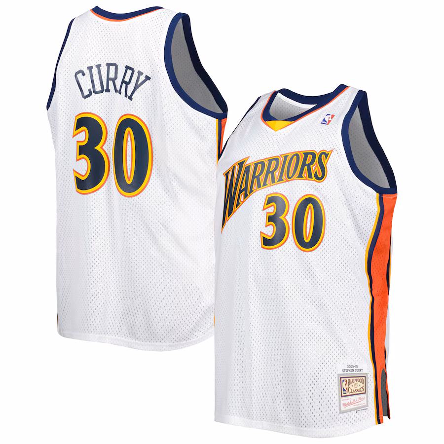Men's Golden State Warriors Stephen Curry Mitchell & Ness White Big & Tall Hardwood Classics 2008/09 Swingman Jersey - Jersey