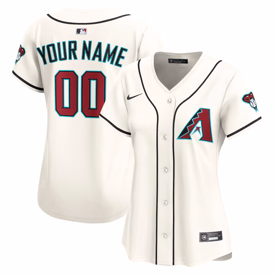 Women's Arizona Diamondbacks Nike Cream Home Limited Custom Jersey - Jersey
