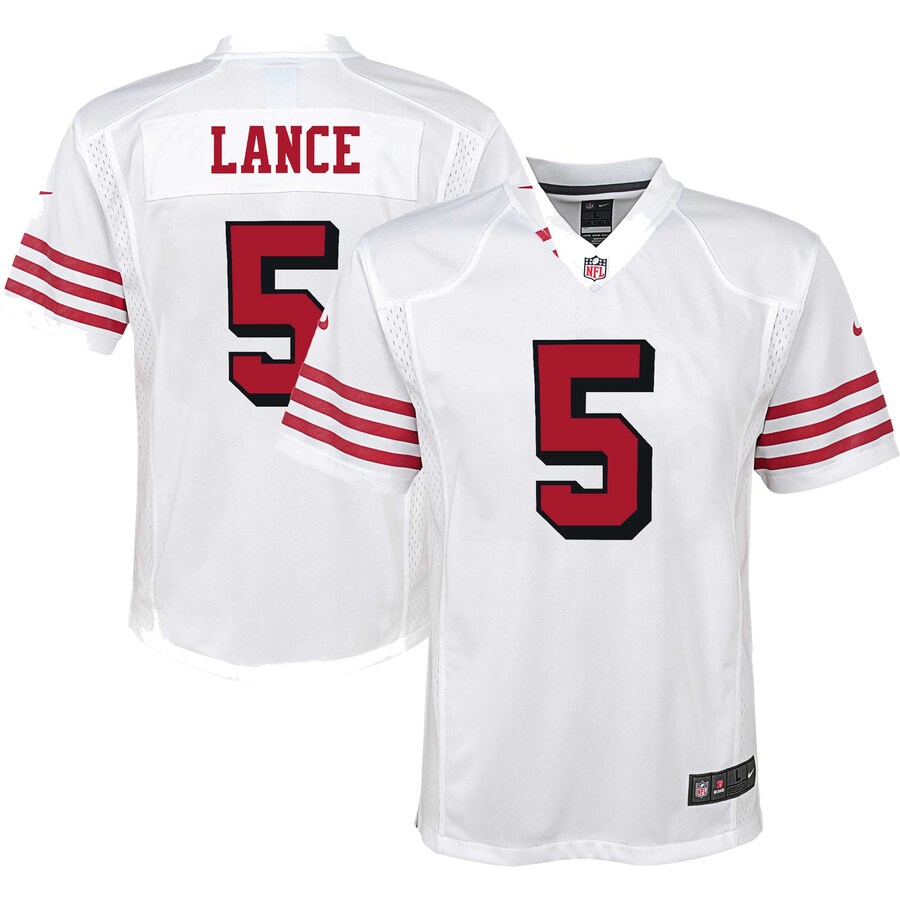 Youth San Francisco 49ers Trey Lance Nike White Game Jersey - Jersey