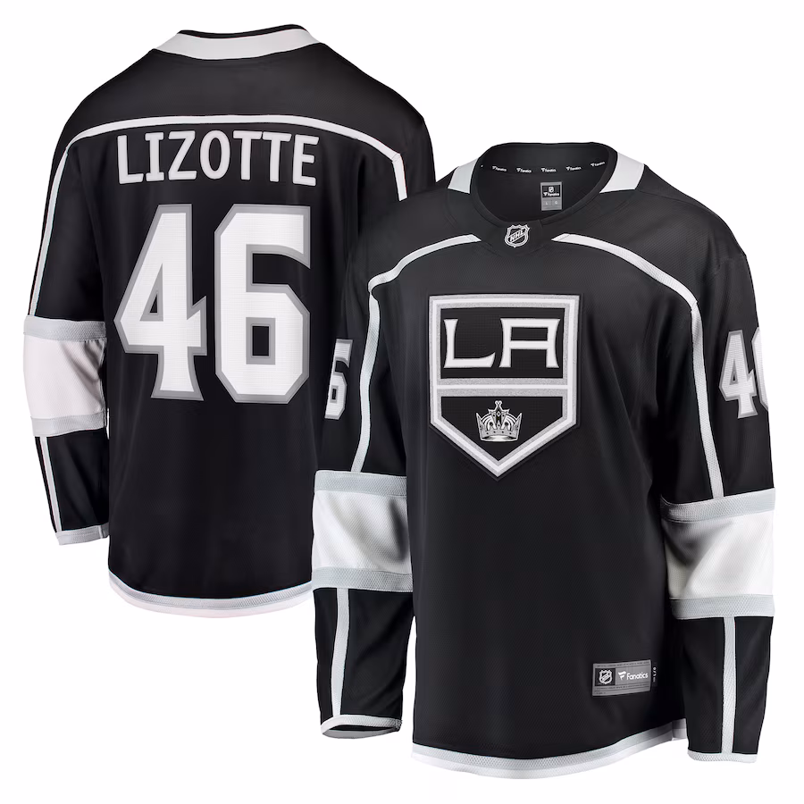 Men's Los Angeles Kings Blake Lizotte Fanatics Black Home Breakaway Player Jersey - Jersey