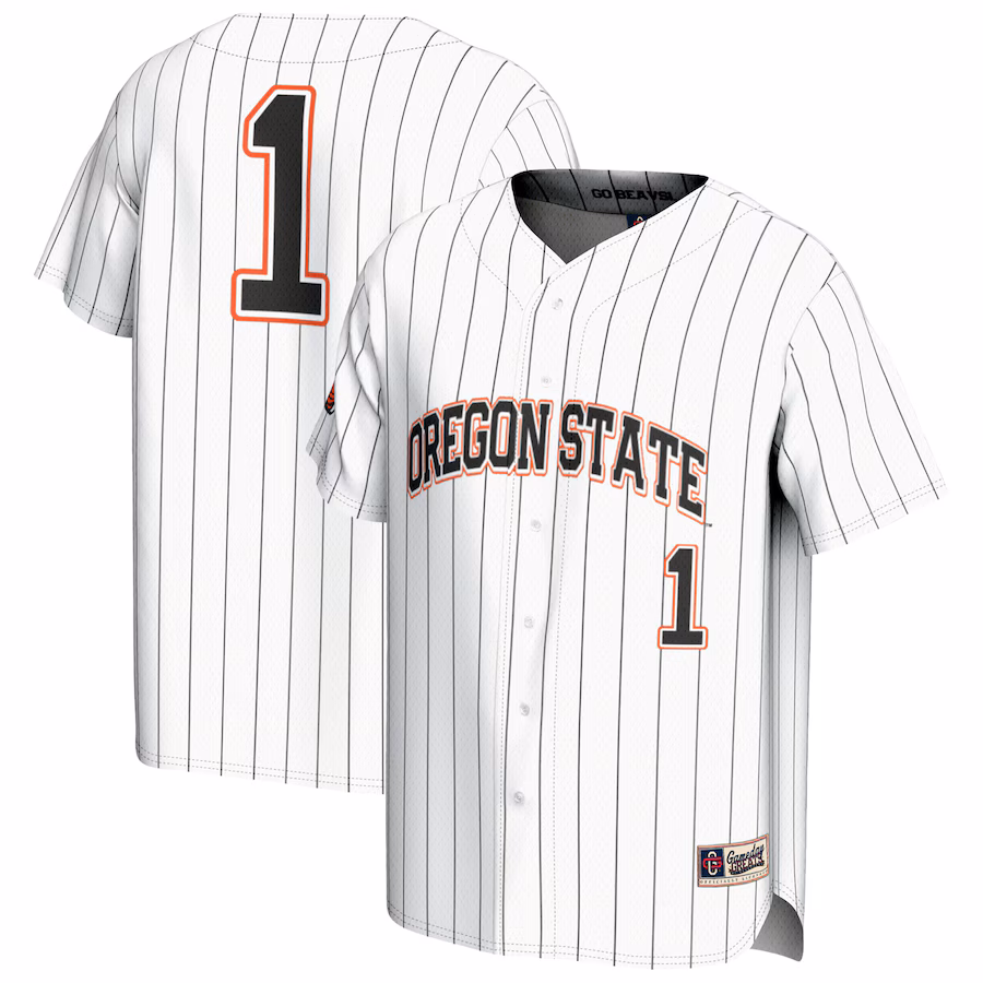 Youth GameDay Greats #1 White Oregon State Beavers Lightweight Baseball Fashion Jersey - Jersey