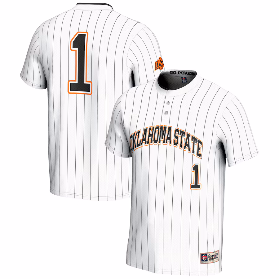 Youth GameDay Greats #1 White Oklahoma State Cowboys Lightweight Softball Jersey - Jersey