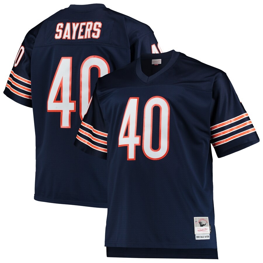 Men's Chicago Bears Gale Sayers Mitchell & Ness Navy Big & Tall 1969 Retired Player Replica Jersey - Jersey