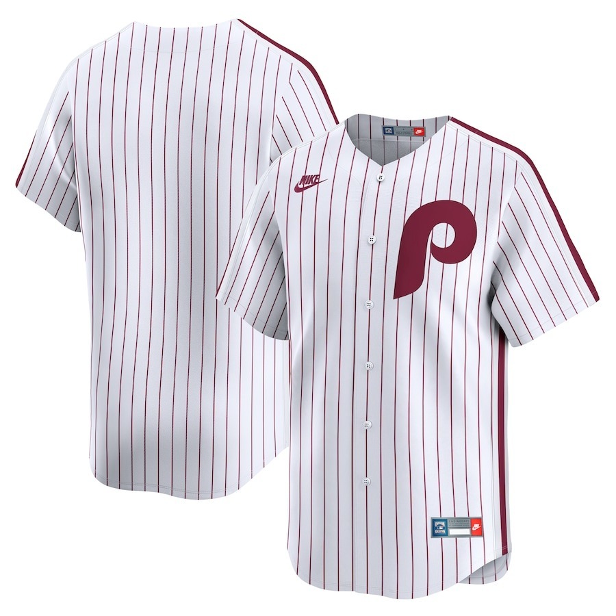 Men's Philadelphia Phillies Nike White Throwback Cooperstown Collection Limited Jersey - Jersey