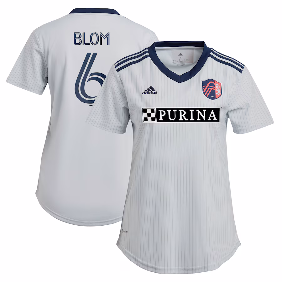 Women's St. Louis City SC Njabulo Blom adidas Gray 2023 The Spirit Kit Replica Jersey - Jersey