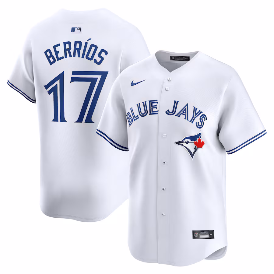 Men's Toronto Blue Jays Jose Berrios Nike White Home Limited Player Jersey - Jersey