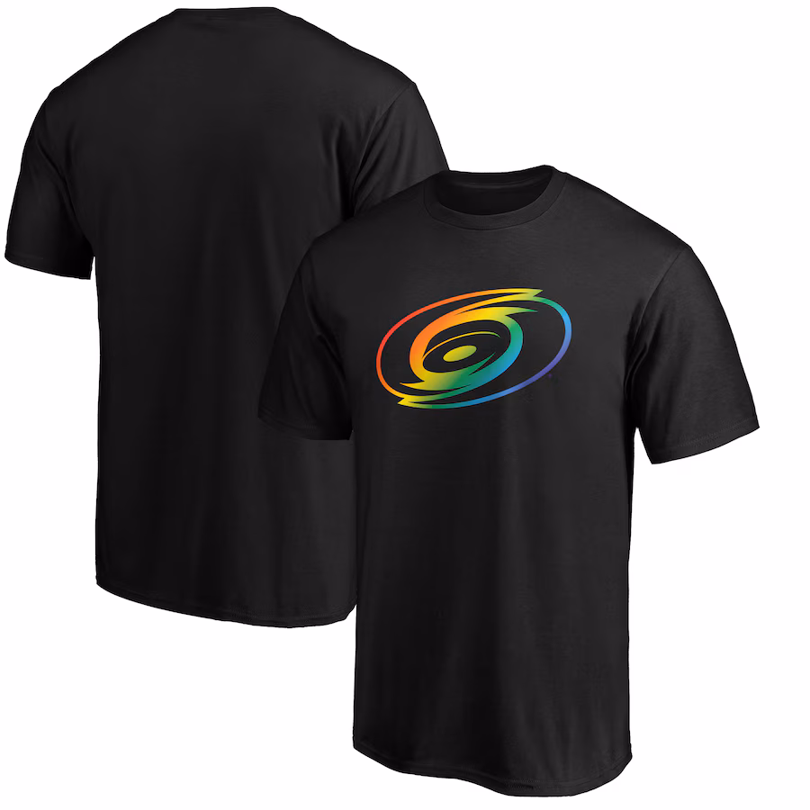 Men's Carolina Hurricanes Black Team Pride Logo T-Shirt - Jersey