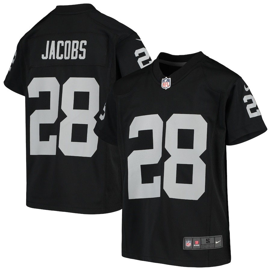 Youth Las Vegas Raiders Josh Jacobs Nike Black Game Jersey - Jersey