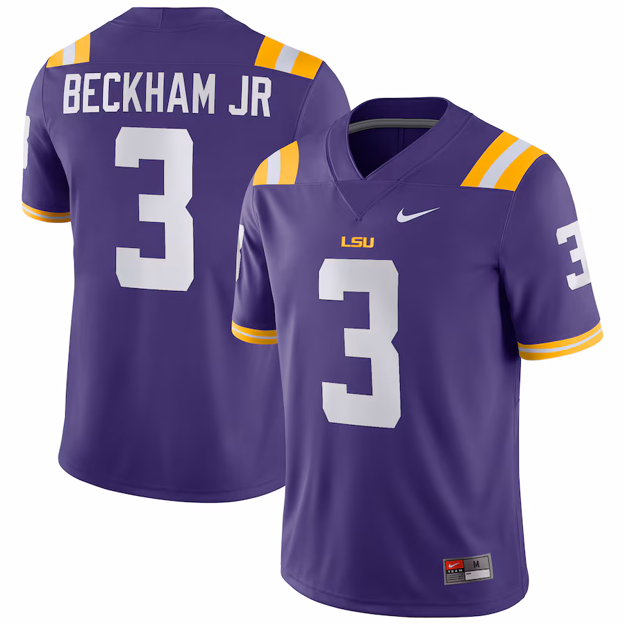 Men's Nike Odell Beckham Jr Purple LSU Tigers Game Jersey - Jersey