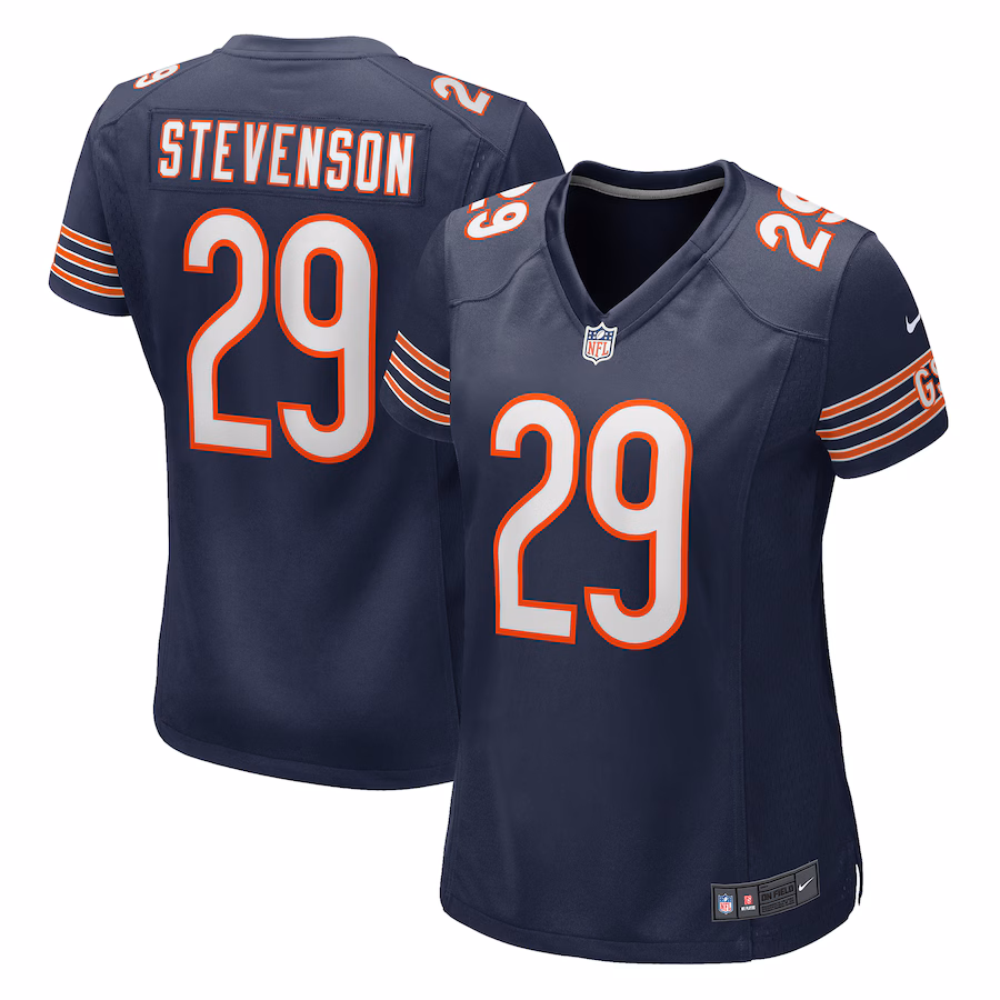 Women's Chicago Bears Tyrique Stevenson Nike Navy Game Jersey - Jersey