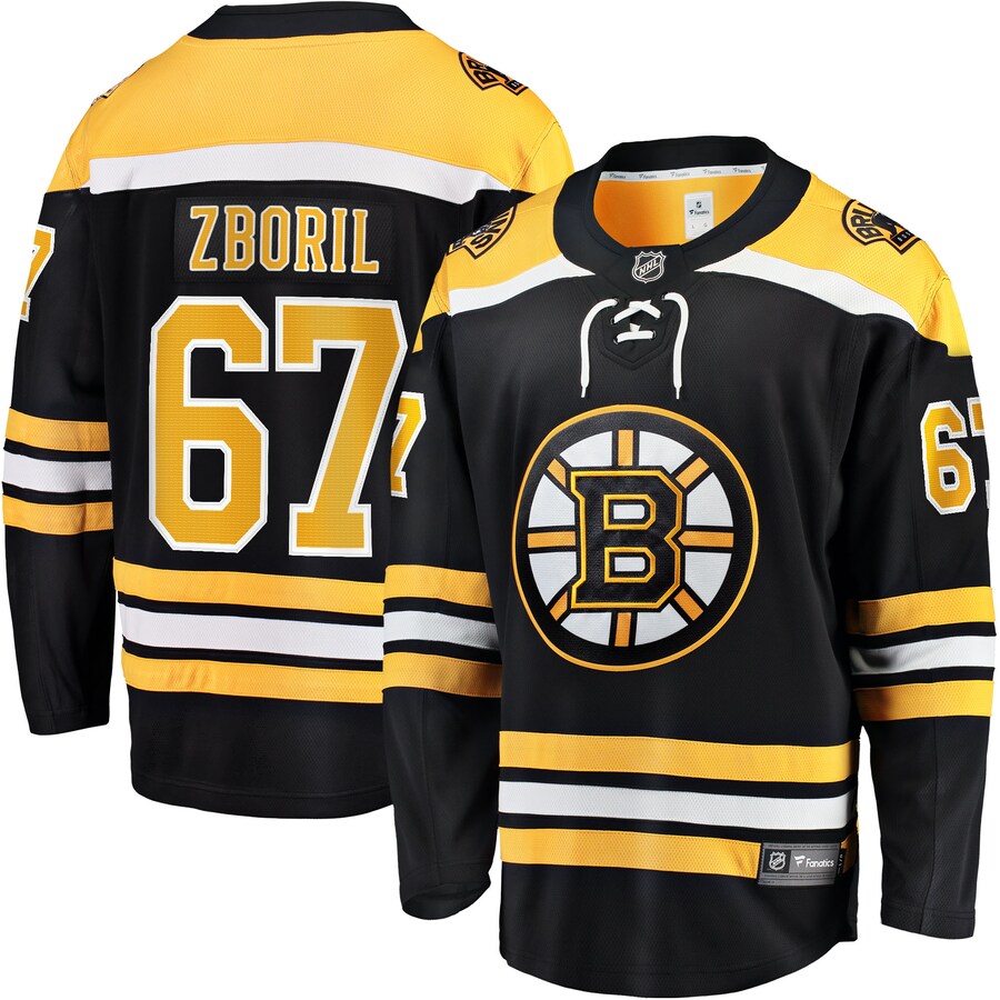 Men's Boston Bruins Jakub Zboril Fanatics Branded Black Home Breakaway Player Jersey - Jersey