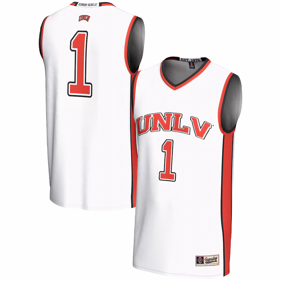 Youth GameDay Greats #1 White UNLV Rebels Lightweight Basketball Jersey - Jersey