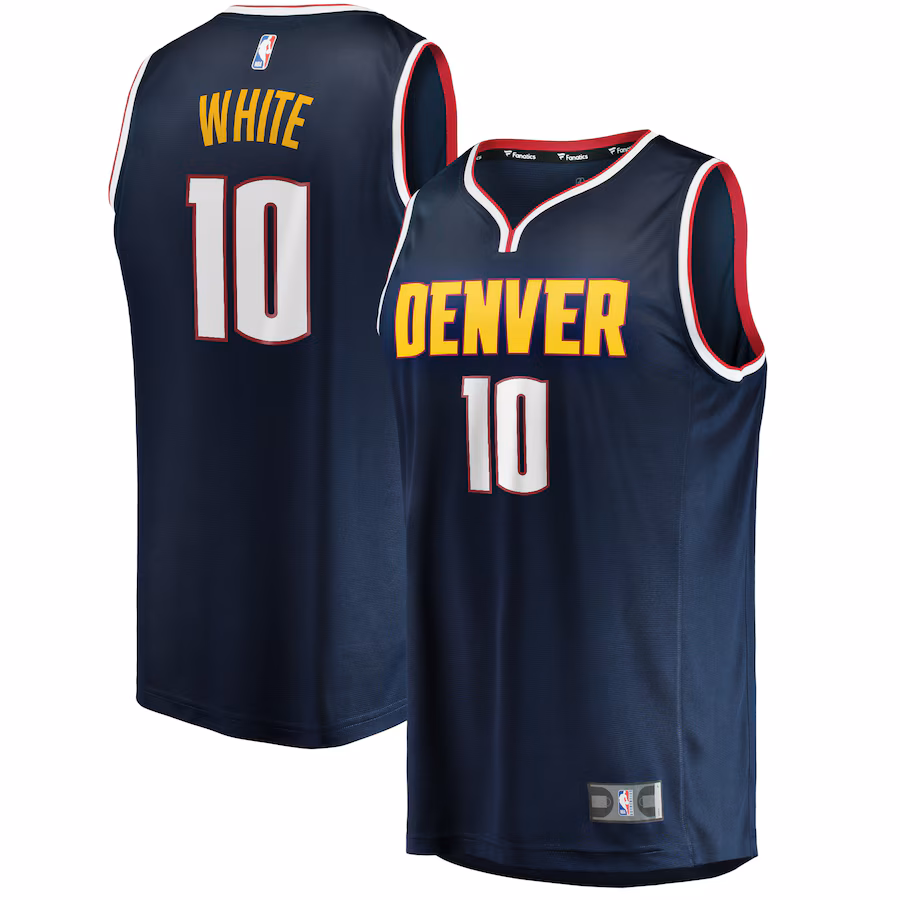 Men's Denver Nuggets Jack White Fanatics Navy Fast Break Player Jersey - Icon Edition - Jersey