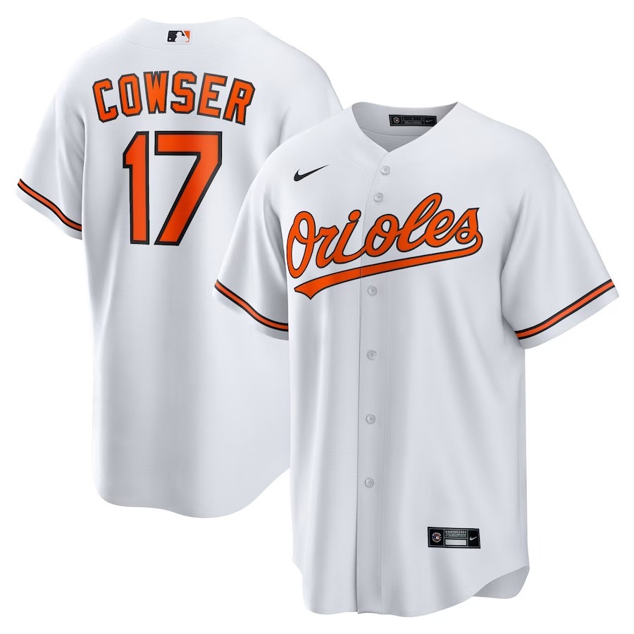 Men's Baltimore Orioles Colton Cowser Nike White Home Replica Jersey - Jersey
