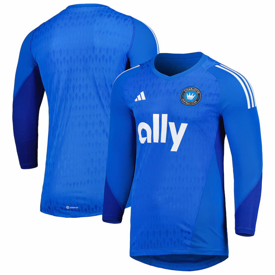 Men's Charlotte FC adidas Blue 2023 Goalkeeper Long Sleeve Replica Jersey - Jersey