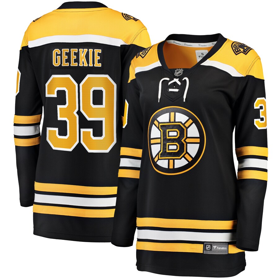 Women's Boston Bruins Morgan Geekie Fanatics Branded Black Home Breakaway Player Jersey - Jersey