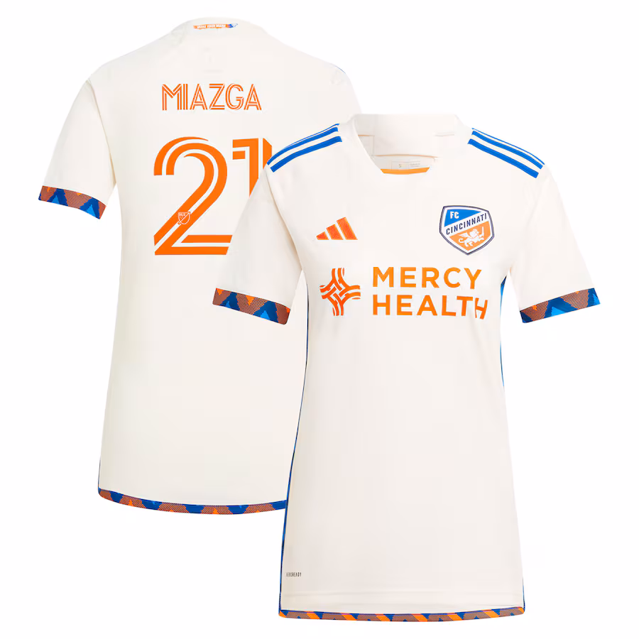 Women's FC Cincinnati Matt Miazga adidas White 2024 The Canvas Kit Replica Player Jersey - Jersey