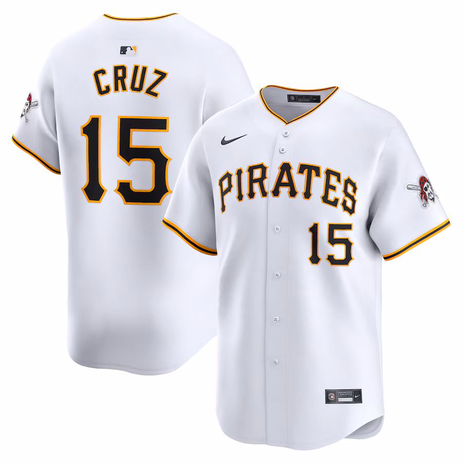 Men's Pittsburgh Pirates Oneil Cruz Nike White Home Limited Player Jersey - Jersey