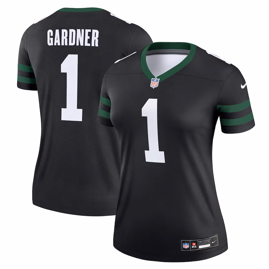Women's New York Jets Ahmad Sauce Gardner Nike Black Legend Jersey - Jersey