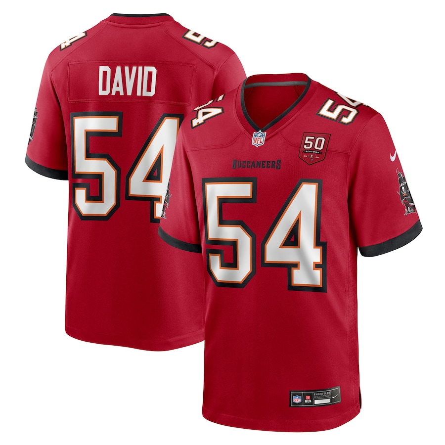 Men's Tampa Bay Buccaneers Lavonte David Nike Red 50th Anniversary Game Jersey - Jersey