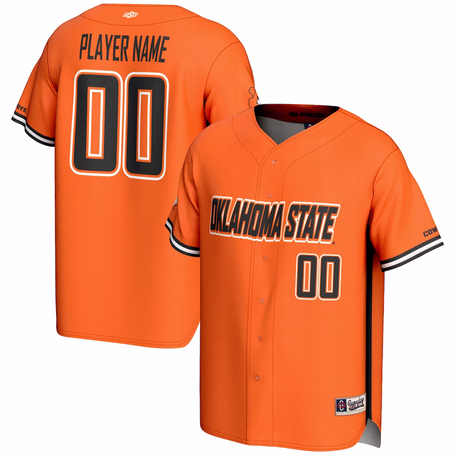 Oklahoma State Cowboys GameDay Greats NIL Pick-A-Player Lightweight Baseball Jersey - Orange - Jersey