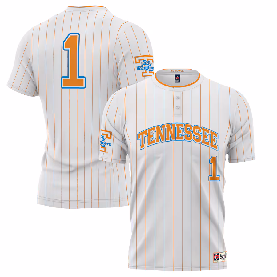 #1 Tennessee Volunteers GameDay Greats Youth Lightweight Softball Jersey - White - Jersey