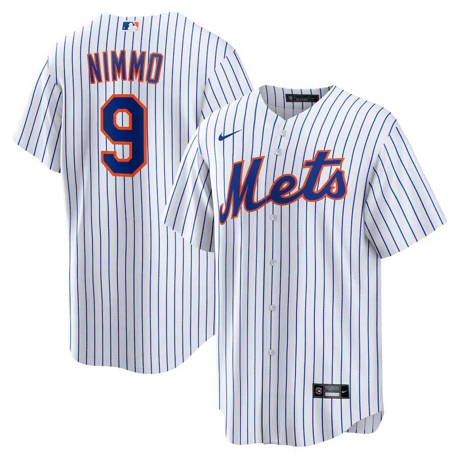 Men's New York Mets Brandon Nimmo Nike White Home Official Replica Player Jersey - Jersey