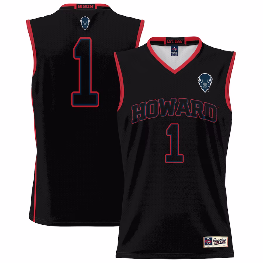 #1 Howard Bison GameDay Greats Unisex Lightweight Basketball Jersey - Black - Jersey
