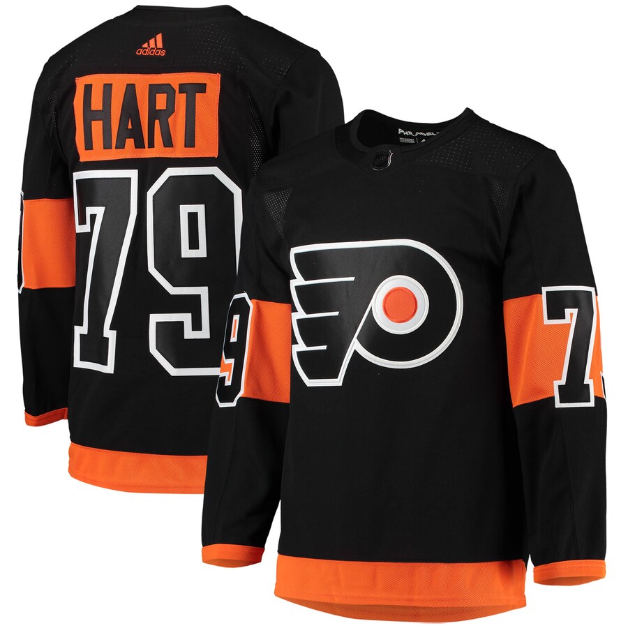 Men's Philadelphia Flyers Carter Hart adidas Black Alternate Primegreen Authentic Pro Player Jersey - Jersey