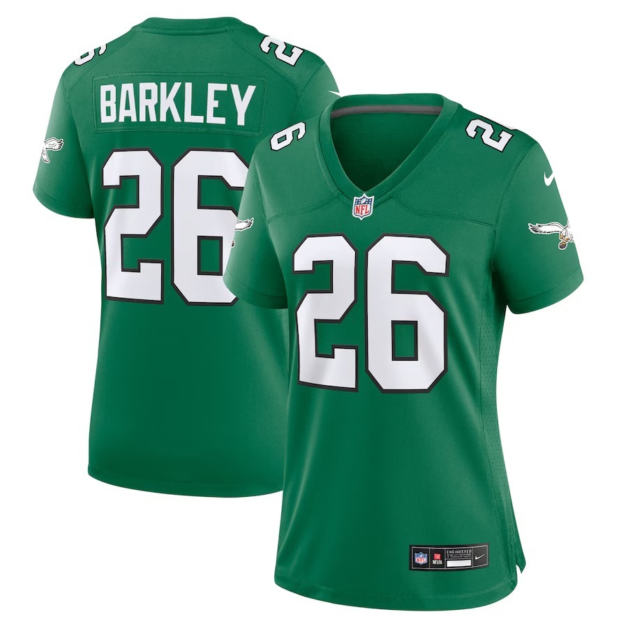 Women's Philadelphia Eagles Saquon Barkley Nike  Kelly Green Alternate Game Jersey - Jersey